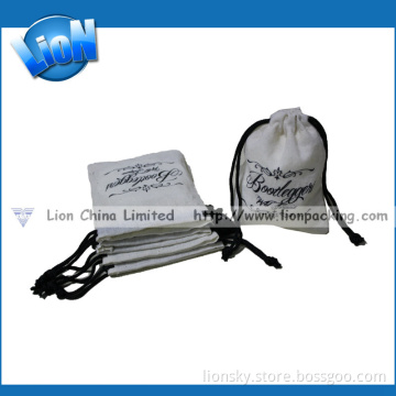 Jewelry Gift Drawstring Cotton Linen Bag (L-090)